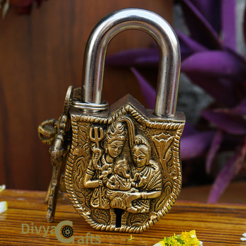 Brass Shiv Parivar Door Lock
