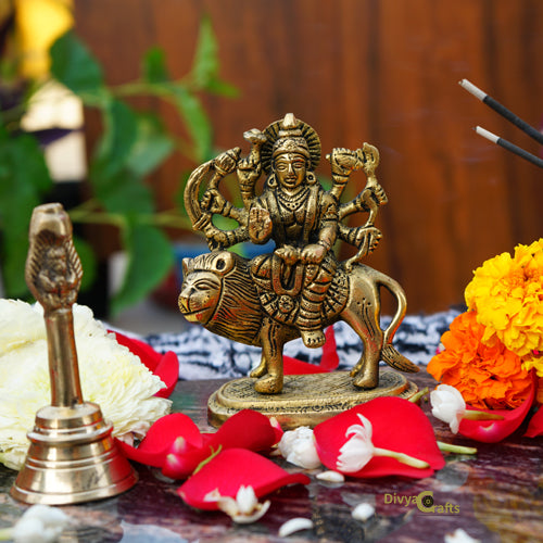 Brass Durga Devi Idol – Divyacrafts