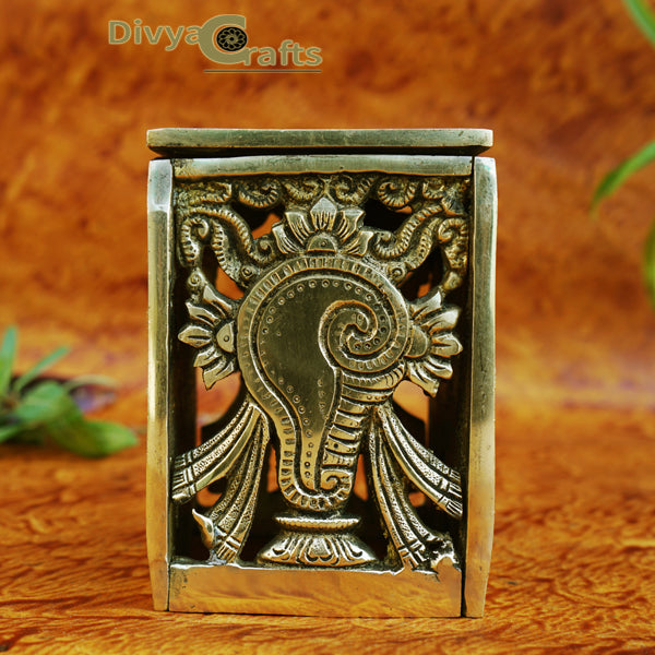 Brass Shankh Chakra Namah Frame Box