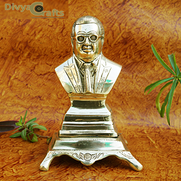 BRASS BHIMRAO AMBEDKAR BUST STATUE(8.5")