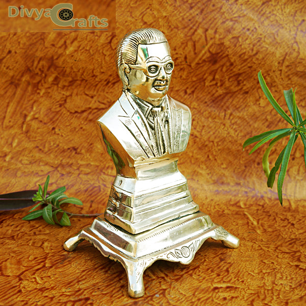 BRASS BHIMRAO AMBEDKAR BUST STATUE(8.5")