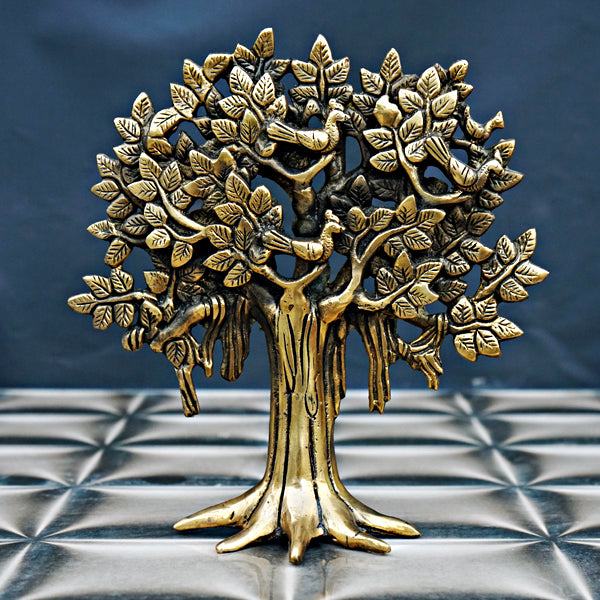 Brass Kalpavriksha People Tree (8.5 Inches)