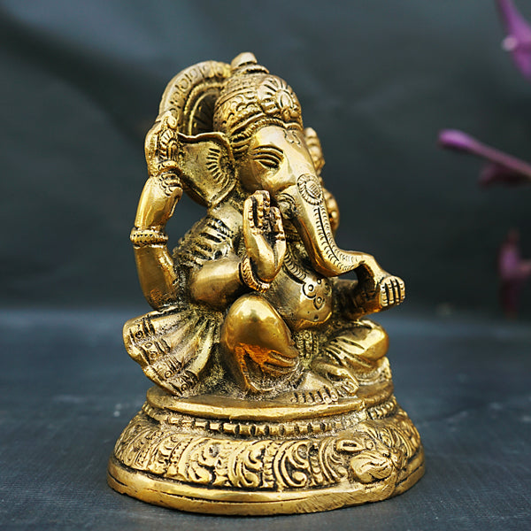 Brass Ganpati Idol (5")