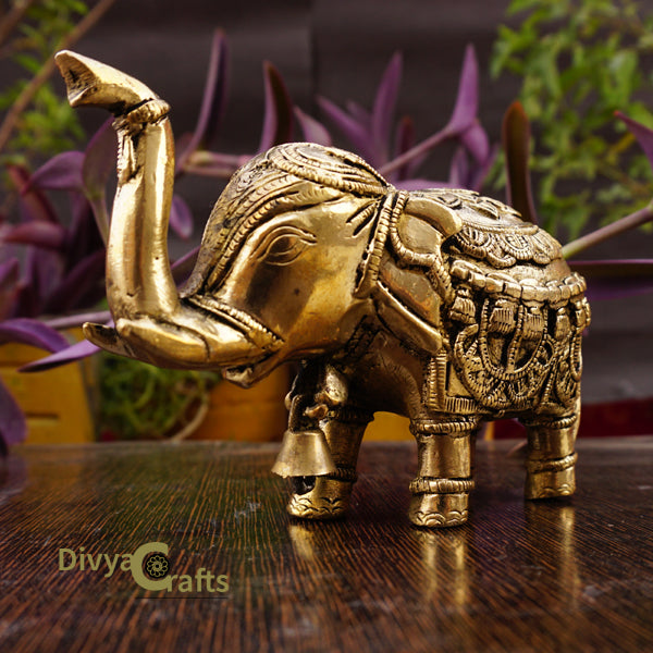 Brass Royal Elephant Statue(6")