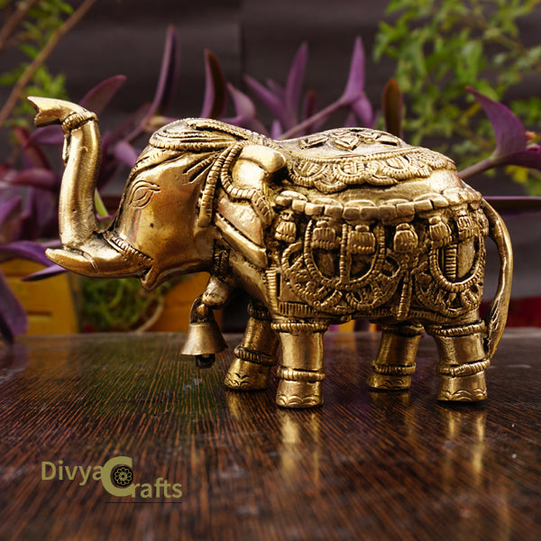 Brass Royal Elephant Statue(6")