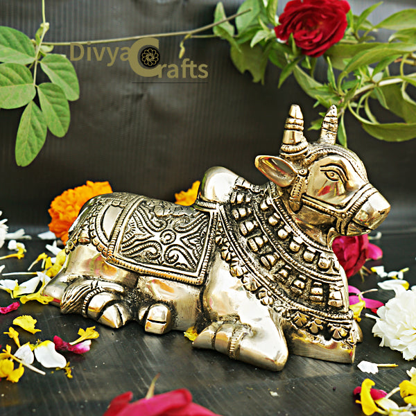 Brass Nandi Statue (6.5")