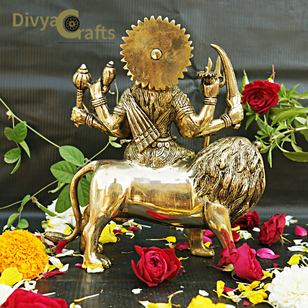 Brass Durga Devi Idol (9.5")