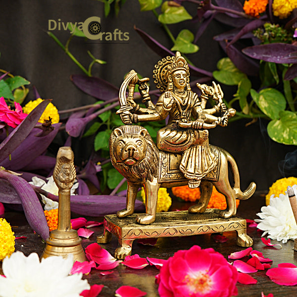 Brass Durga Devi Idol (6.5")