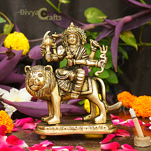 Brass Durga Devi Idol (5.5")