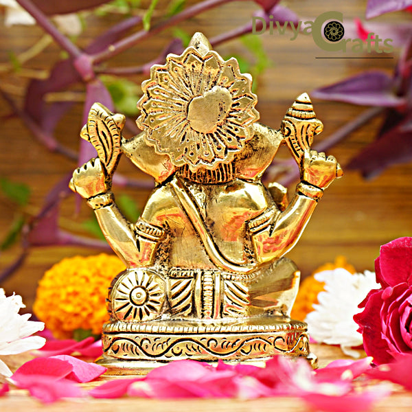 Brass Ganesha Idol (4")